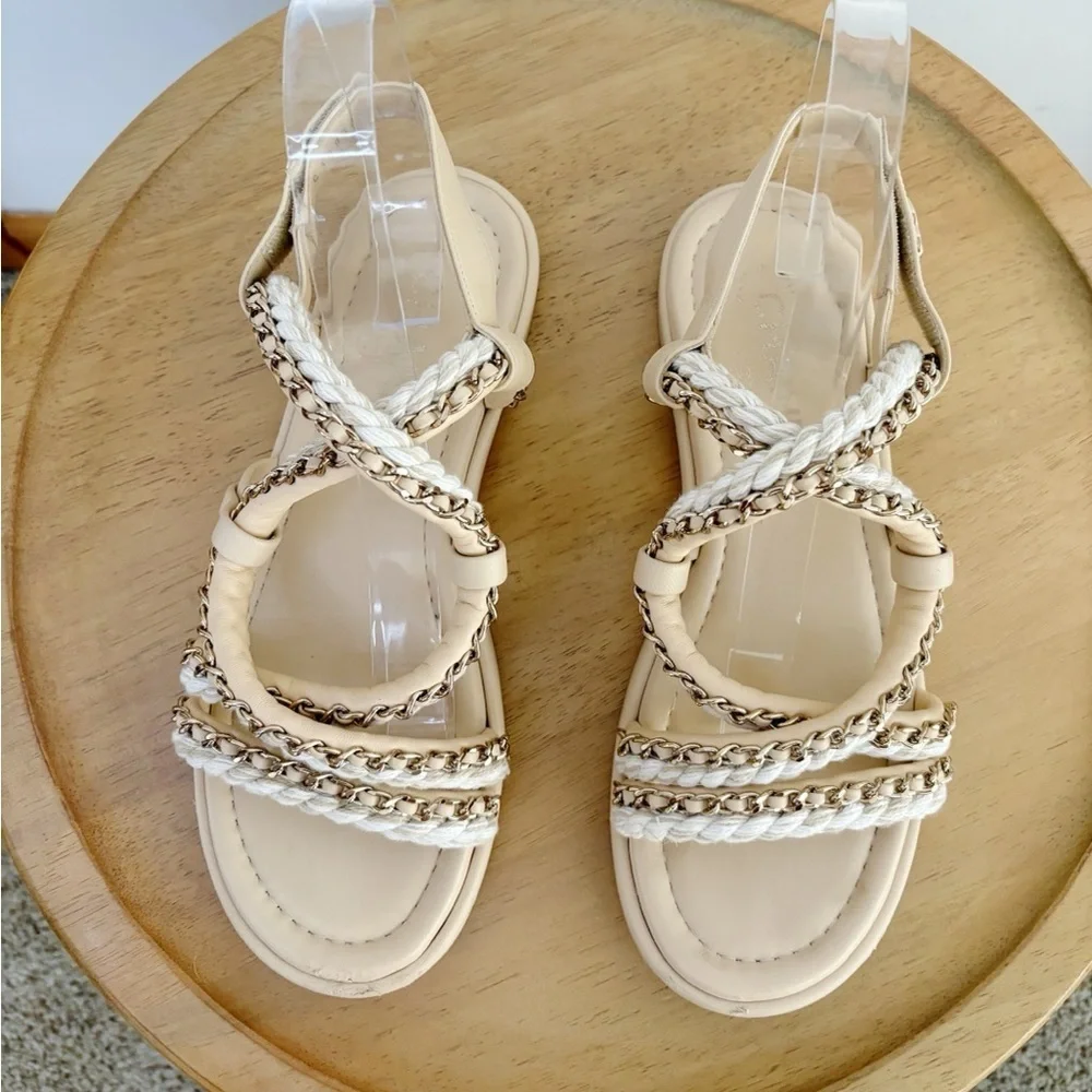 Chanel Interlocking CC Sandals